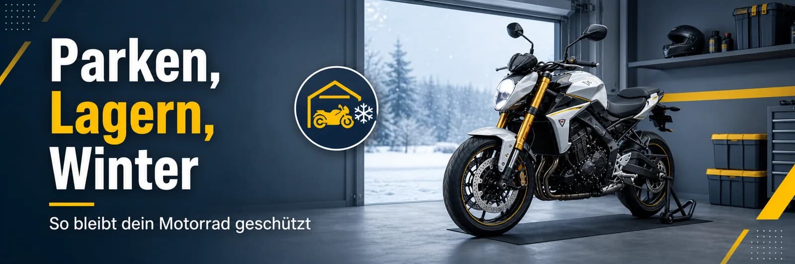 Parken, Lagern, Winter — so bleibt dein Motorrad geschützt