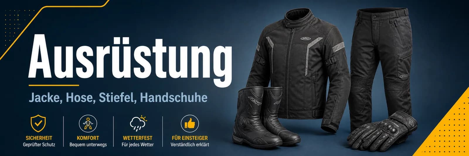 Ausrüstung: Jacke, Hose, Stiefel, Handschuhe — Sicherheit, Komfort, Wetterfest, für Einsteiger verständlich erklärt